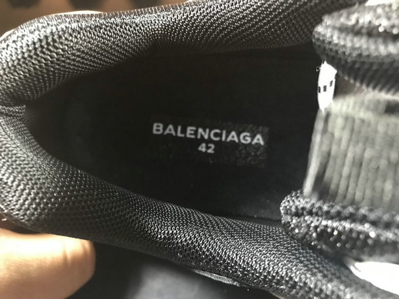 Balenciaga Triple-S 17FW 656686 W06G0 1001 S.Gomma Black Red Noir Rouge Shoe For Sale